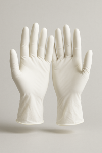 دستکش لاتکس سفید 1 دستکش لاتکس سفید