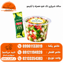 سالاد شیرازی تک نفره همراه با آبلیمو