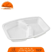 ظرف دوخانه مرغی یکبار مصرف گیاهی